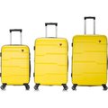 Rta Products Llc DUKAP Rodez Lightweight Hardside Luggage 3-Piece Luggage Set 20"/24"/28" - Yellow DKRODSML-YEL